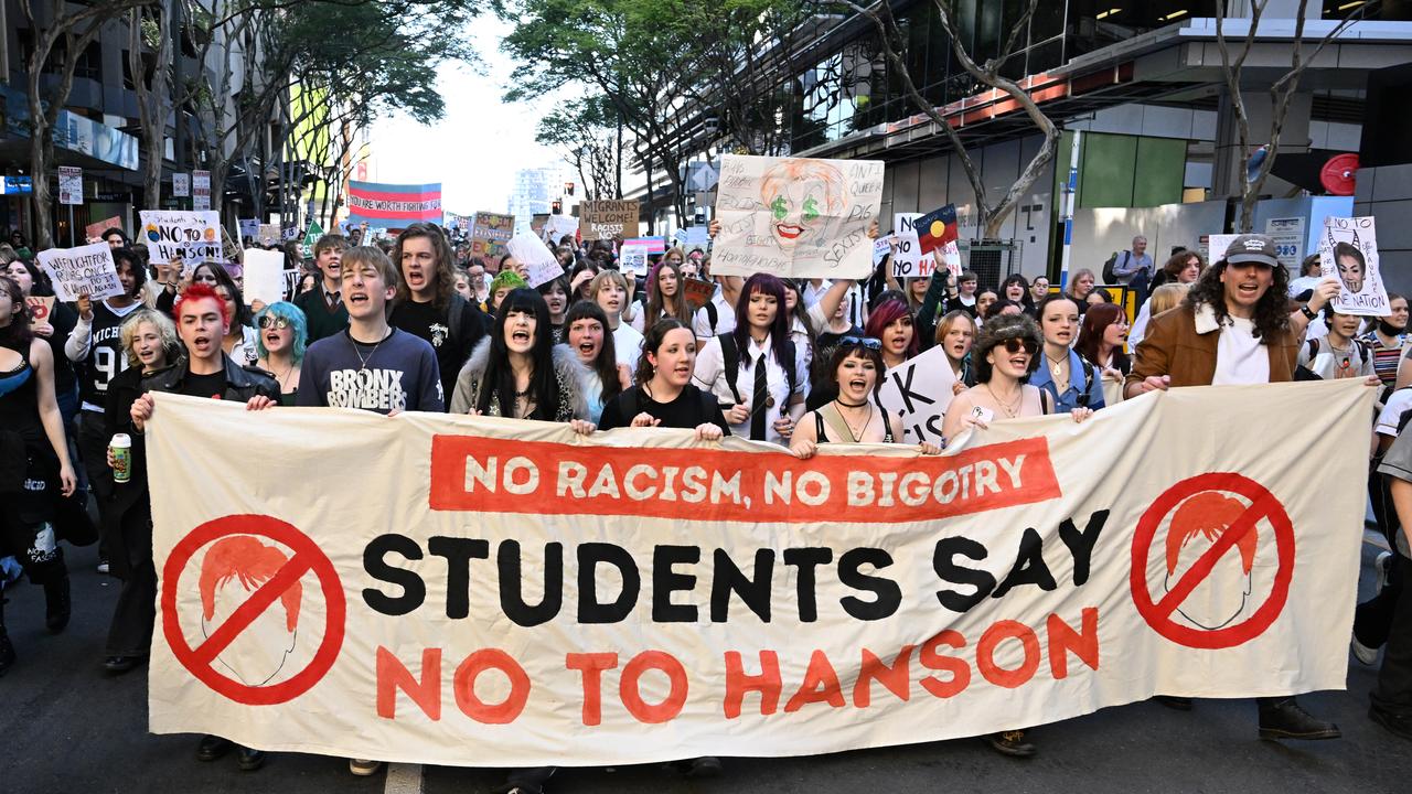 Pauline Hanson student protest