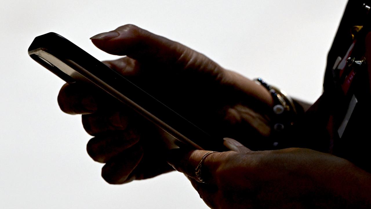 Woman uses phone