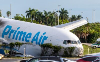 Five killed after Amazon cargo plane barrels off runway